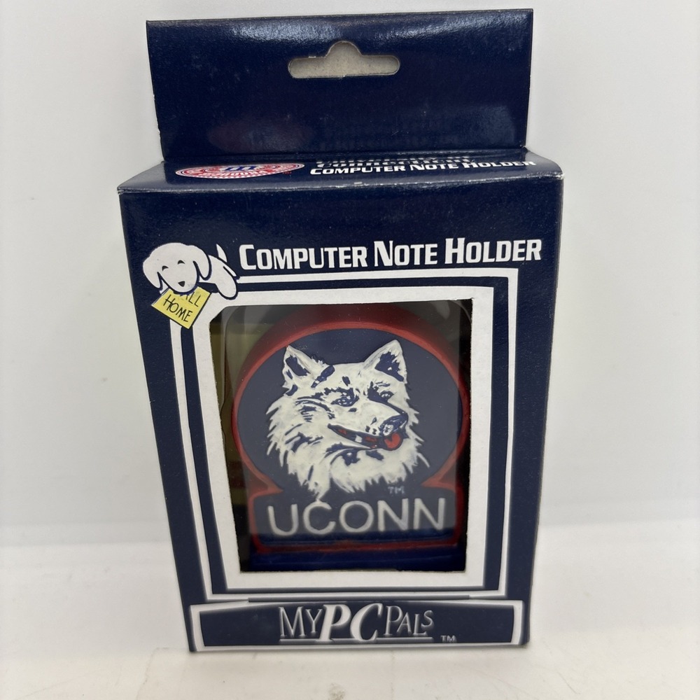 Vintage 1997 UCONN Huskies Computer Mini Note Holder NOS